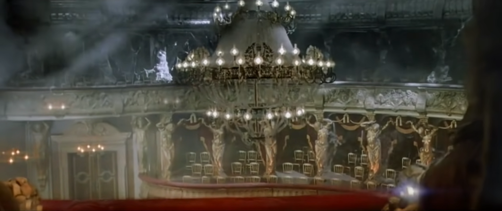 raising the chandelier the phantom of the opera movie