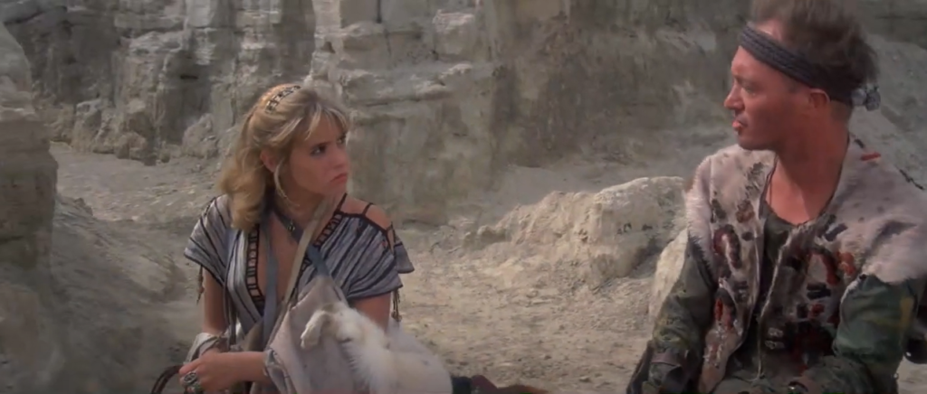 Princess Jehnna learns the facts of life from her companion Malak in Conan the Destroyer